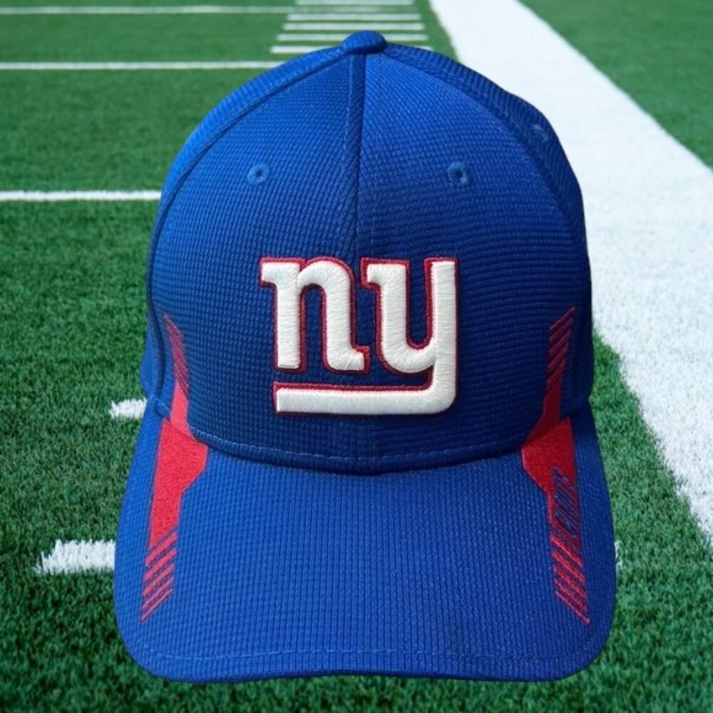 New Era 39Thirty New York Giants NFL Logo Blue Red Stretch Fit Hat Cap L/XL